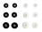 Embouts pour �couteurs intra-auriculaires T'n'B Noir et Blanc