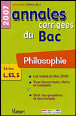 Annales corrig�es Vuibert Bac Philosophie L S ES