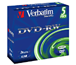 Verbatim DVD-RW 4,7 Go x 5