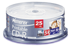 Memorex CD-R 80 min x 25 imprimables