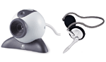 Logitech QuickCam Messenger + casque