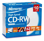 Memorex CD-RW 80 min x 10
