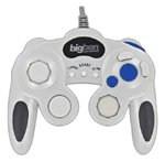 Bigben Mini-Manette analogique vibrante Blanche Perle pour GameCube et Nintendo Wii