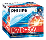 Philips DVD+RW 4,7 Go x 10