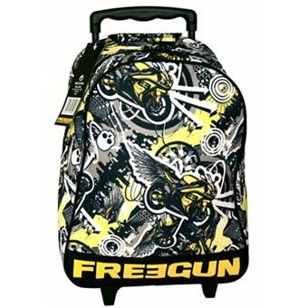 accueil livre sac à dos trolley freegun noir jaune sac à dos trolley