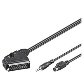 CABLE PERITEL PC TV (IN OUT) JACK 3,5MM + S VIDEO 3 m
