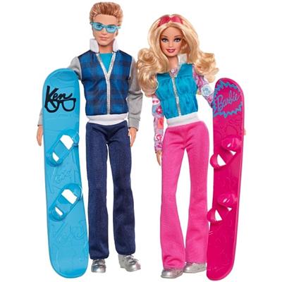 Mattel - Barbie et Ken en snowboard pour 218