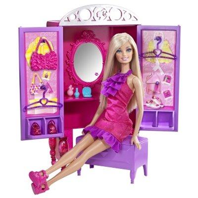 Mattel - Barbie - Poupe Barbie avec mobilier : Armoire pour 109