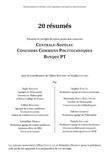 20 résumés - Enoncés et corrigés de sujets posés aux concours Centrale-Supélec, Concours Commun Polytechniques Banque PT