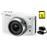 Pack Fnac : Nikon 1 J2 Blanc + Obj. 1 Nikkor CX 11 - 27,5 mm f/3.5 - 5.6 + Fourre-tout + Carte SDHC 8 Go