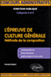 Epreuve de culture générale aux concours de catégorie A & B&nbsp;-&nbsp;Francine Burlaud