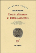 Essais discours lettres ouvertes&nbsp;-&nbsp;William Faulkner