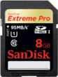 SanDisk Carte mémoire Extreme Pro SDHC 8 Go Class10 - 95 Mo/s UHS-1