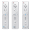 Pack de 3 manettes Wiimote Plus blanche - Manette Wii blanche Nintendo&nbsp;-&nbsp;Nouvelle manette pour Wii avec Wii Motion Plus intégré, compatible tous Nunchuks. Nunchuk nécessaire