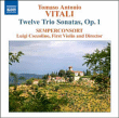 Tommaso Antonio Vitali&nbsp;-&nbsp;12 Sonates en trio , opus 1
