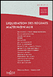 Liquidation du régime matrimonial en cas de divorce&nbsp;-&nbsp;Stéphane David, Alexis Joult