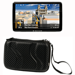 GPS Navigon 92 Premium Live - Europe + 12 mois de Navigon Live Services Offerts + Navigon FreshMaps + T'nB Etui Carbon pour GPS &agrave; partir de 4,7 - Taille L