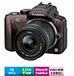 Panasonic Lumix DMC-G3-K Chocolat + Obj. Lumix G Vario MEGA O.I.S. 14 - 42 mm f/3.5 - 5.6 ASPH. Noir