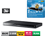 Sony BDP-S480 3D + 2 Blu-ray 3D : Le Voyage extraordinaire de Samy 2D/3D, Le monde des dauphins et baleines 2D/3D