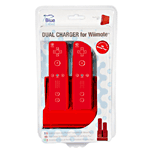 Double chargeur rouge pour Wiimote Blue Label Double chargeur rouge pour Wiimote Blue Label