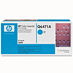Toner HP Color LaserJet ColorSphere Q6471A - Cyan - Consommable micro