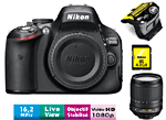 Pack Fnac : Nikon D5100 + Obj. Nikon AF-S DX ED VR 18 - 105 mm f/3.5 - 5.6 s?e G + Fourre-Tout + Carte SDHC 4 Go