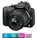 Panasonic Lumix DMC-G3-K Noir + Obj. Lumix G Vario MEGA O.I.S. 14 - 42 mm f/3.5 - 5.6 ASPH. Noir