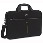 WE Sacoche Luxury pour ordinateurs portables 13,3 - Noire/Vert Anis