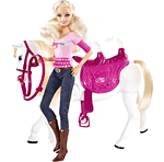 Mattel - Barbie - Barbie Cheval Trotteur pour 2 - Mattel Barbie