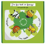 Derrière La Porte Plat à fromage Rock fort + 3 couverts - Vert