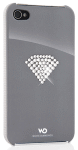 White Diamond Coque Rainbow Swarovski pour Iphone 4 4S - Couleur Gris christal