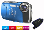 Pack Harnais X-TREM : Fujifilm FinePix XP30 Bleu (Etanche -3 m)