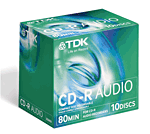 TDK CD-R audio 80 min x 10
