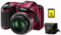 Nikon CoolPix L810 Rouge Intense + Kit Accessoires : Etui + Carte SDHC 8 Go