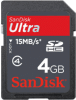 SanDisk Carte mémoire Ultra SDHC 4 Go Class4
