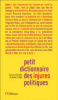 Petit dictionnaire des injures politiques