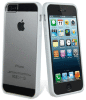 Muvit Coque Bimat pour iPhone 5 - Transparente contour Blanc