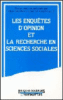 Enquetes d'opinion et recherche sciences sociales