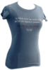 T-shirt femme M Bleu niagara Citation Les folies Oscar Wilde