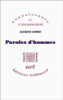 Paroles d'hommes