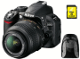 Nikon D3100 Noir + Obj. Nikon AF-S DX VR 18 - 55 mm f/3.5 - 5.6 série G + Sac à dos Reflex Nikon + Carte SDHC 8 Go