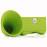 Bone Demi-support Amplificateur de son pour iPhone 4 - Vert