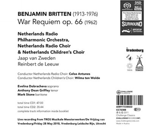 Britten : War Requiem 0608917238822