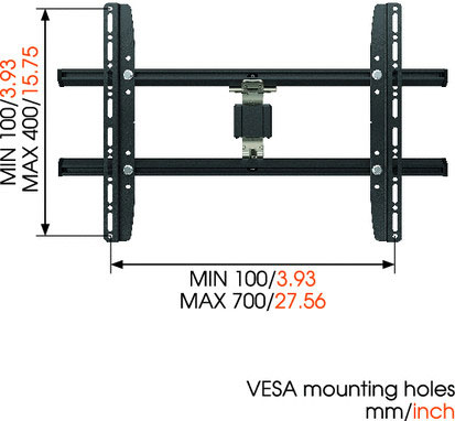 Vogel's Wall 1345 noir pour écran de 32" à 55"