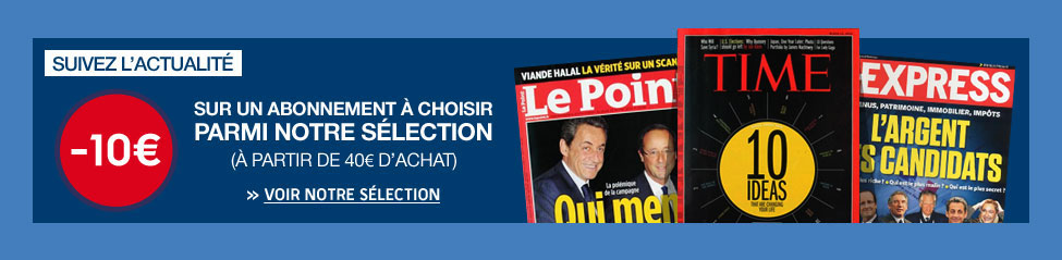 -10€ sur un abonnement à choisir parmi notre sélection