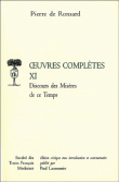 Discours des misères de ce temps, Oeuvres complètes,11&nbsp;-&nbsp;Pierre De Ronsard