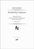 recherche logiques,3:elements d'une elucidation phenomenol&nbsp;-&nbsp;Edmund Husserl