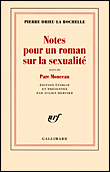 Notes pour un roman sur la sexualité parc Monceau&nbsp;-&nbsp;Pierre Drieu La Rochelle
