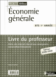 Economie Generale Bts 1re Annee Pochette Reflexe Livre Du Professeur 2008/2009