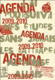 Agenda scolaire typo rouge kaki fond blanc&nbsp;-&nbsp;Agd 931